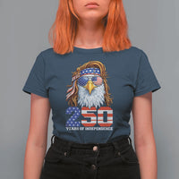 250 Years of Independece Patriotic Eagle T Shirt For Women 1776 2026 USA Flag 4th of July Semiquincentennial - Wonder Print Shop