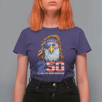 250 Years of Independece Patriotic Eagle T Shirt For Women 1776 2026 USA Flag 4th of July Semiquincentennial - Wonder Print Shop