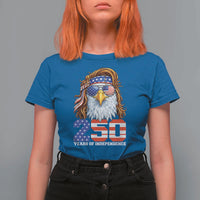 250 Years of Independece Patriotic Eagle T Shirt For Women 1776 2026 USA Flag 4th of July Semiquincentennial - Wonder Print Shop