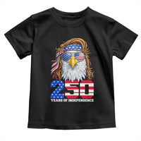 250 Years of Independece Patriotic Eagle Toddler T Shirt 1776 2026 USA Flag 4th of July Semiquincentennial - Wonder Print Shop