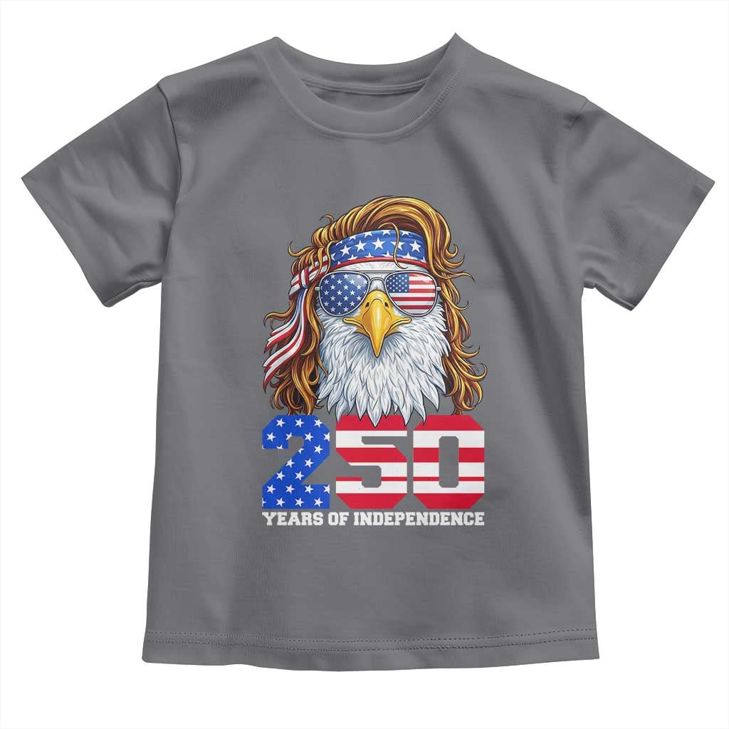 250 Years of Independece Patriotic Eagle Toddler T Shirt 1776 2026 USA Flag 4th of July Semiquincentennial - Wonder Print Shop