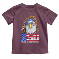 250 Years of Independece Patriotic Eagle Toddler T Shirt 1776 2026 USA Flag 4th of July Semiquincentennial - Wonder Print Shop