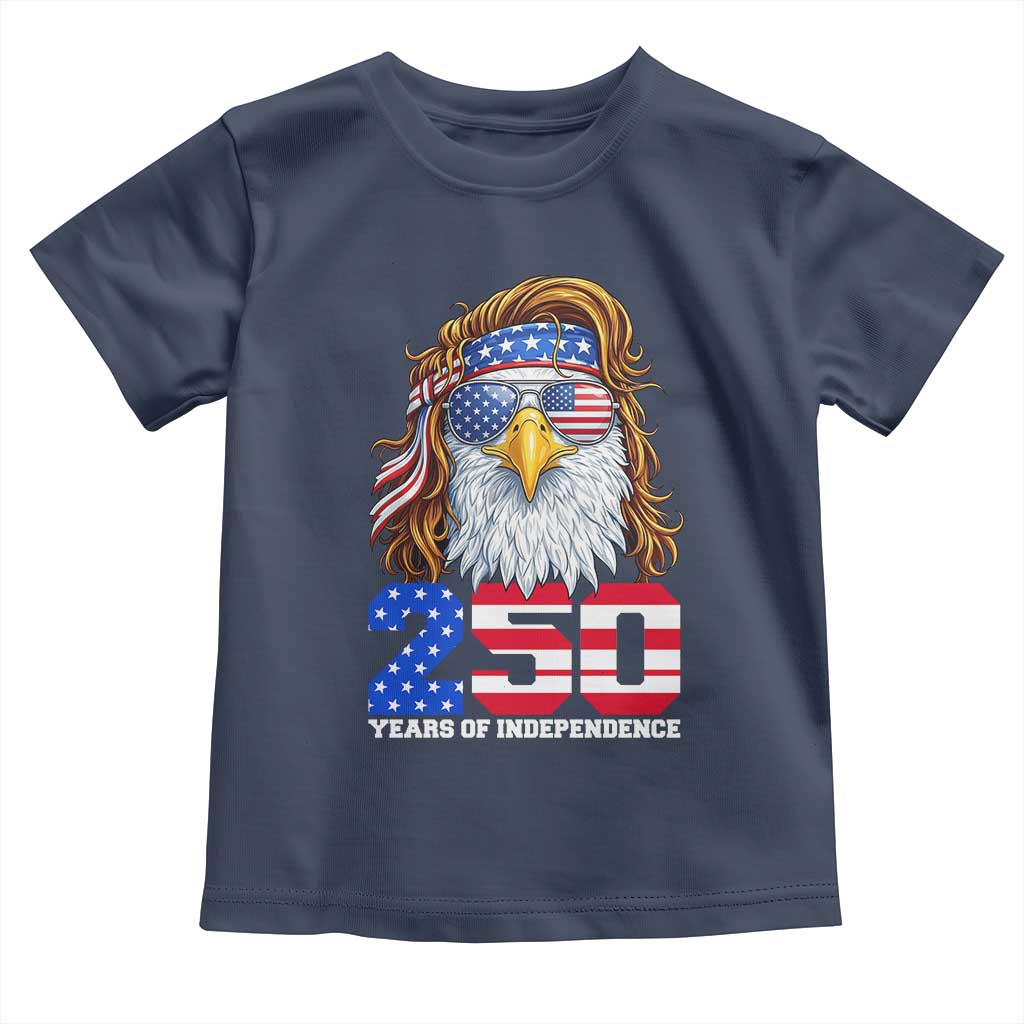 250 Years of Independece Patriotic Eagle Toddler T Shirt 1776 2026 USA Flag 4th of July Semiquincentennial - Wonder Print Shop