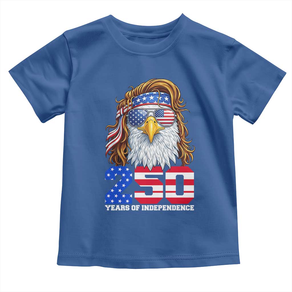 250 Years of Independece Patriotic Eagle Toddler T Shirt 1776 2026 USA Flag 4th of July Semiquincentennial - Wonder Print Shop
