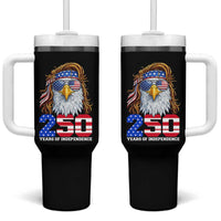 250 Years of Independece Patriotic Eagle Tumbler With Handle 1776 2026 USA Flag 4th of July Semiquincentennial - Wonder Print Shop