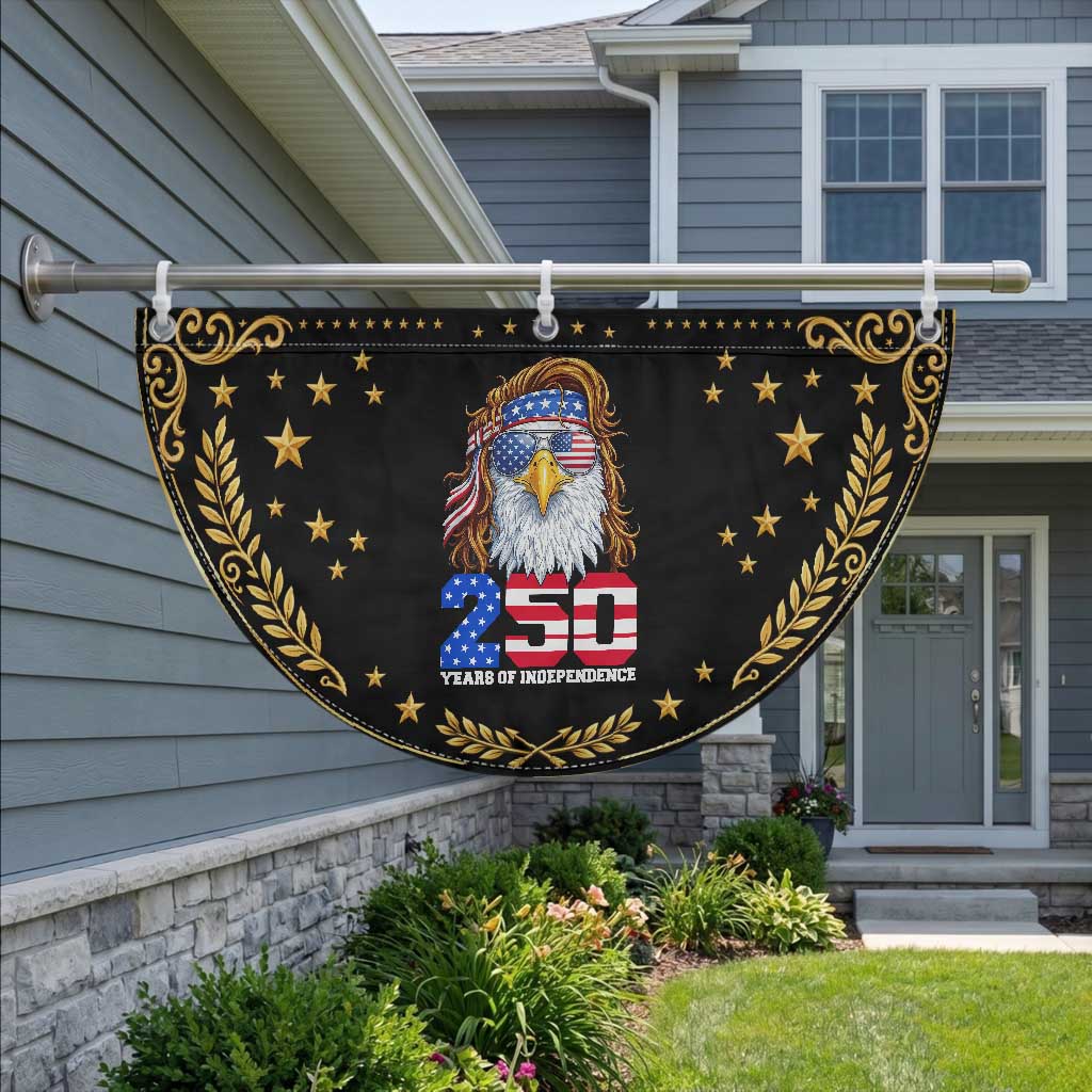 250 Years of Independece American Eagle Patriotic Fan Flag 1776 2026 USA Flag 4th of July Semiquincentennial