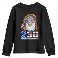 250 Years of Independece Patriotic Eagle Youth Sweatshirt 1776 2026 USA Flag 4th of July Semiquincentennial - Wonder Print Shop