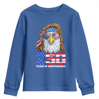250 Years of Independece Patriotic Eagle Youth Sweatshirt 1776 2026 USA Flag 4th of July Semiquincentennial - Wonder Print Shop