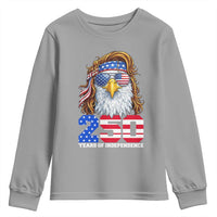 250 Years of Independece Patriotic Eagle Youth Sweatshirt 1776 2026 USA Flag 4th of July Semiquincentennial - Wonder Print Shop