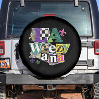 Colorful La-Weezi-ana Mardi Gras Louisiana Pride Spare Tire Cover Funky Carnival Vibes