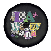 Colorful La-Weezi-ana Mardi Gras Louisiana Pride Spare Tire Cover Funky Carnival Vibes