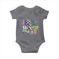 Colorful La-Weezi-ana Mardi Gras Louisiana Pride Baby Onesie Funky Carnival Vibes