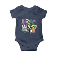 Colorful La-Weezi-ana Mardi Gras Louisiana Pride Baby Onesie Funky Carnival Vibes