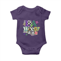 Colorful La-Weezi-ana Mardi Gras Louisiana Pride Baby Onesie Funky Carnival Vibes