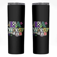 Colorful La-Weezi-ana Mardi Gras Louisiana Pride Skinny Tumbler Funky Carnival Vibes