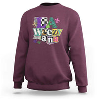 Colorful La-Weezi-ana Mardi Gras Louisiana Pride Sweatshirt Funky Carnival Vibes