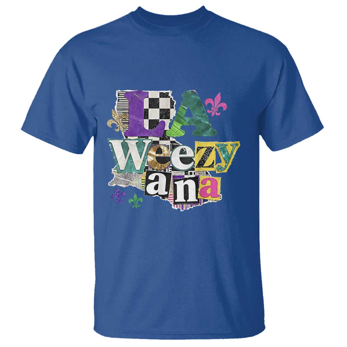 Colorful La-Weezi-ana Mardi Gras Louisiana Pride T Shirt Funky Carnival Vibes
