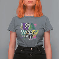 Colorful La-Weezi-ana Mardi Gras Louisiana Pride T Shirt For Women Funky Carnival Vibes