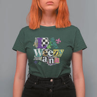 Colorful La-Weezi-ana Mardi Gras Louisiana Pride T Shirt For Women Funky Carnival Vibes