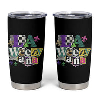 Colorful La-Weezi-ana Mardi Gras Louisiana Pride Tumbler Cup Funky Carnival Vibes
