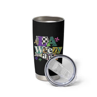 Colorful La-Weezi-ana Mardi Gras Louisiana Pride Tumbler Cup Funky Carnival Vibes