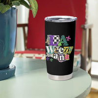 Colorful La-Weezi-ana Mardi Gras Louisiana Pride Tumbler Cup Funky Carnival Vibes