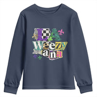 Colorful La-Weezi-ana Mardi Gras Louisiana Pride Youth Sweatshirt Funky Carnival Vibes