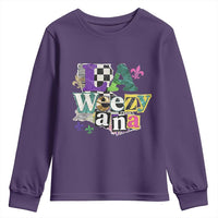 Colorful La-Weezi-ana Mardi Gras Louisiana Pride Youth Sweatshirt Funky Carnival Vibes