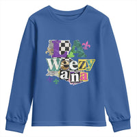 Colorful La-Weezi-ana Mardi Gras Louisiana Pride Youth Sweatshirt Funky Carnival Vibes