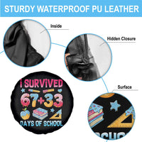 I Survived 67 Plus 33 100 Days of School Spare Tire Cover Six Seven Meme Colorful Math Humor - Wonder Print Shop