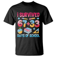 I Survived 67 Plus 33 100 Days of School T Shirt Six Seven Meme Colorful Math Humor - Wonder Print Shop