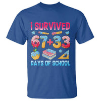 I Survived 67 Plus 33 100 Days of School T Shirt Six Seven Meme Colorful Math Humor - Wonder Print Shop
