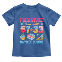 I Survived 67 Plus 33 100 Days of School Toddler T Shirt Six Seven Meme Colorful Math Humor - Wonder Print Shop