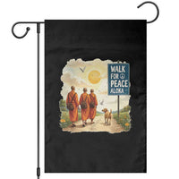 Walk For Peace Aloka the Dog and Monks Garden Flag