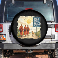 Walk For Peace Aloka the Dog and Monks Spare Tire Cover