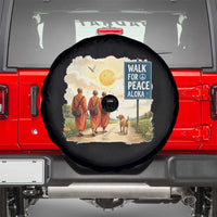 Walk For Peace Aloka the Dog and Monks Spare Tire Cover