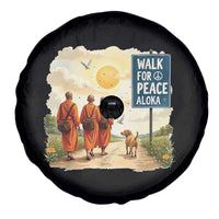 Walk For Peace Aloka the Dog and Monks Spare Tire Cover