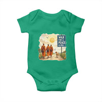 Walk For Peace Aloka the Dog and Monks Baby Onesie