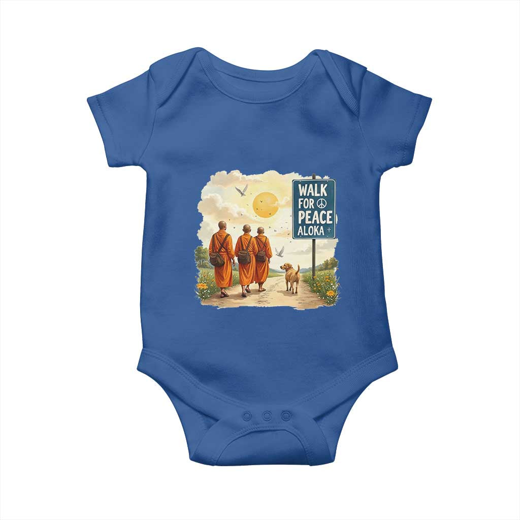 Walk For Peace Aloka the Dog and Monks Baby Onesie