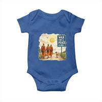 Walk For Peace Aloka the Dog and Monks Baby Onesie