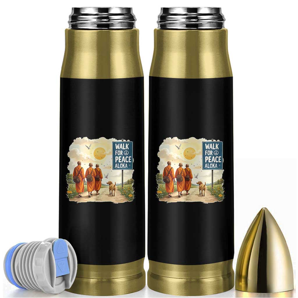 Walk For Peace Aloka the Dog and Monks Bullet Tumbler