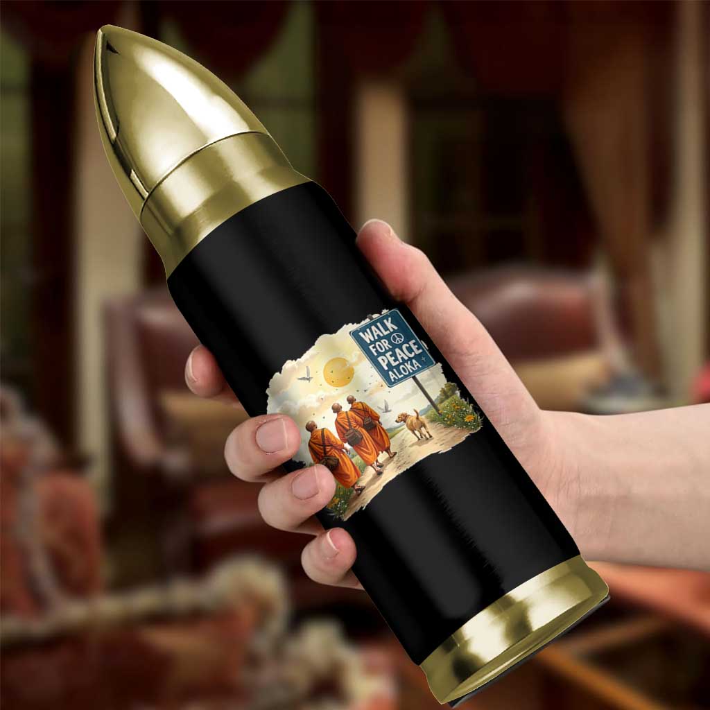 Walk For Peace Aloka the Dog and Monks Bullet Tumbler