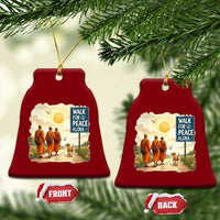 Walk For Peace Aloka the Dog and Monks Ceramic Ornament
