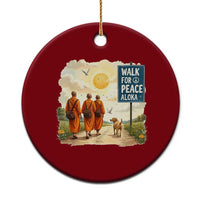 Walk For Peace Aloka the Dog and Monks Ceramic Ornament