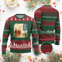 Walk For Peace Aloka the Dog and Monks Ugly Christmas Sweater
