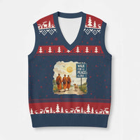 Walk For Peace Aloka the Dog and Monks V-Neck Knit Sweater Vest
