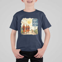 Walk For Peace Aloka the Dog and Monks T Shirt For Kid