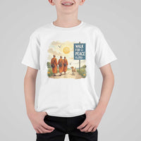 Walk For Peace Aloka the Dog and Monks T Shirt For Kid