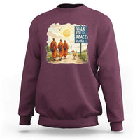 Walk For Peace Aloka the Dog and Monks Sweatshirt