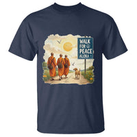 Walk For Peace Aloka the Dog and Monks T Shirt